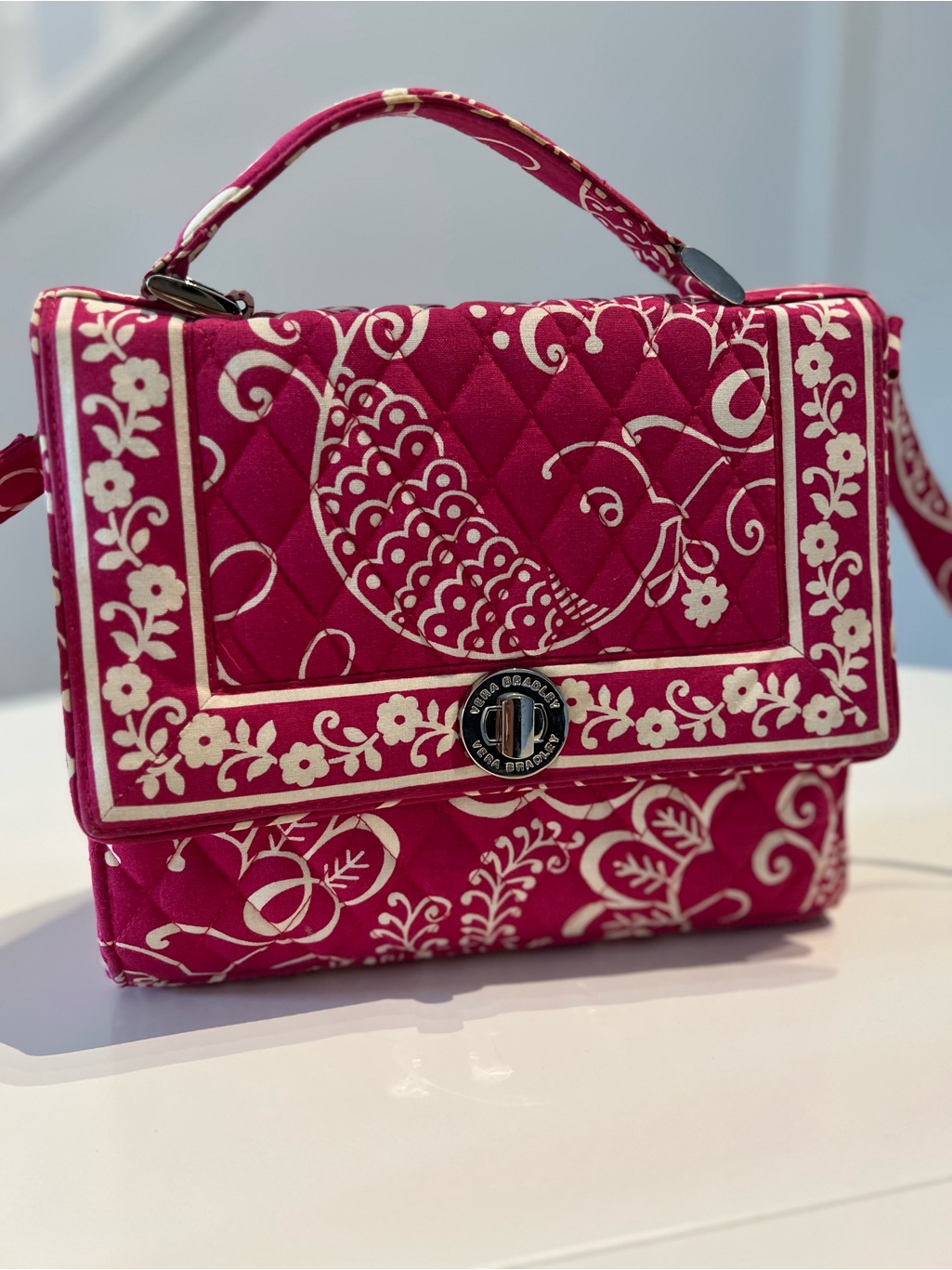 Vera Bradley Quilted Floral Satchel